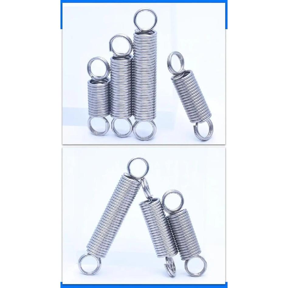304 stainless steel pull spring double loop closed hook Stretch spring,Wire Dia0.6/0.7mm,OuterDia5/6/7/8mm,Length15-300mm.