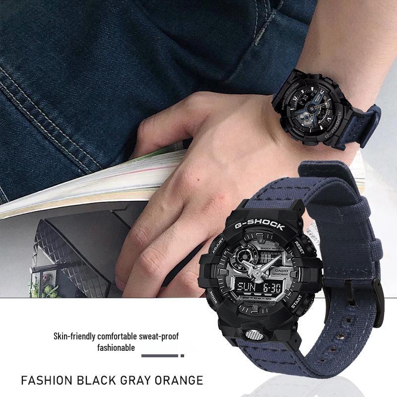 Ремешок для часов из чистого хлопка 61S для CASIO G-SHOCK GA110/100DW-5600