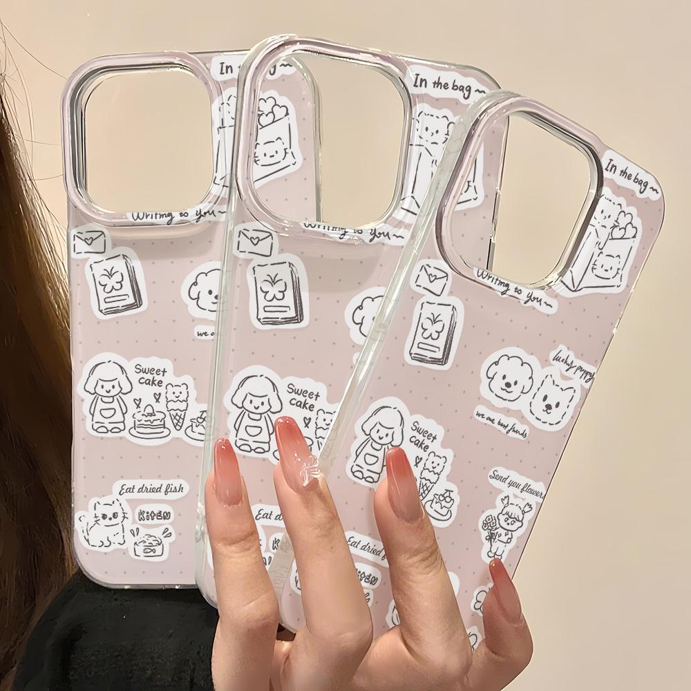 Расписной чехол для телефона для iPhone 12 13 15 16 iPhone 16 12 13 14 15 Pro 14 15 16 Pro Max Полное покрытие Противоударный Защита от отпечатков пальцев Свежий стиль Защитный чехол