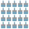 20Pcs SPL Quick Connector 1 In 5 Out PushType Splitter Copper and PC Material Wire Terminal(Blue )