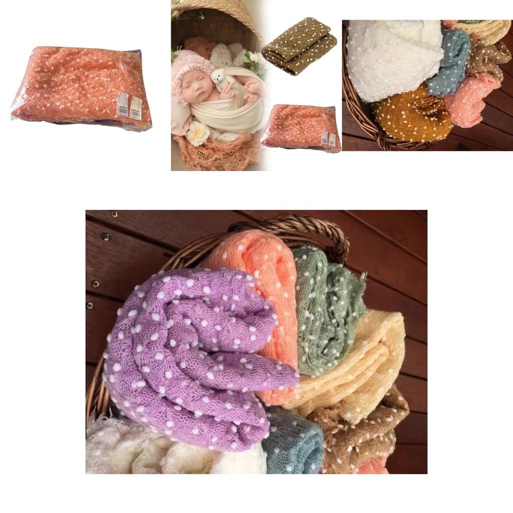 Набор детского одеяла и пеленки для фотосъемки новорожденных, органический хлопок, мягкая ткань, подходит для младенцев