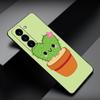 Чехол для телефона с рисунком растения кактуса для Samsung Galaxy S22 Pro S21 S20 FE Ultra S10 Lite S10 S10E S9 S8 Plus, мягкий черный чехол из ТПУ