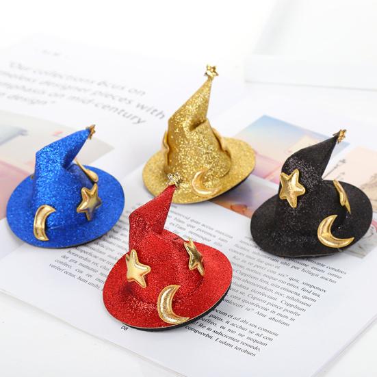 Wizard Hat Hairpin Halloween Hair Clip Witch Hat Hair Accessory Halloween Decorations Party Supplies Cosplay Costume Prop