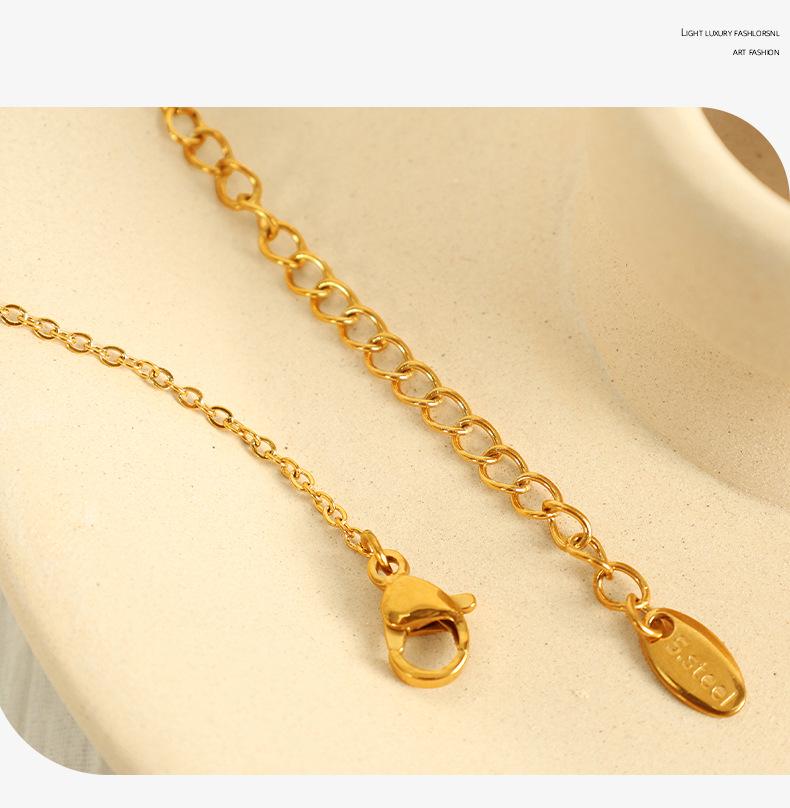 Hollow Star & Moon Opal Pendant Necklace - Luxury Clavicle Chain Jewelry