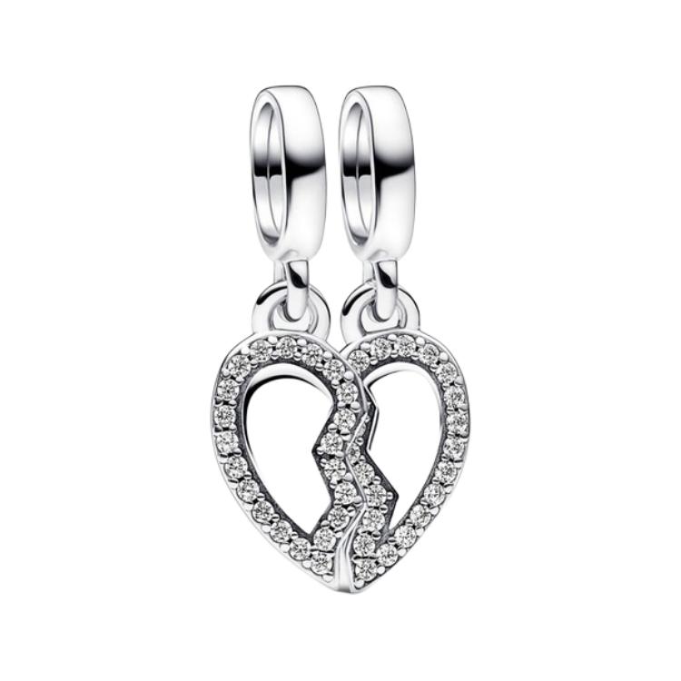 Pandora Split Heart Design Pendant Women pendant Silver 792743C01
