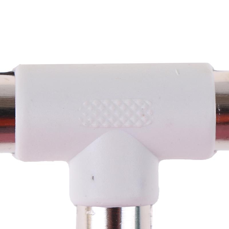 2Pc 2 Way Tv T Splitter Aerial Coaxial Cable Male To 2 Female Connectors Adapter