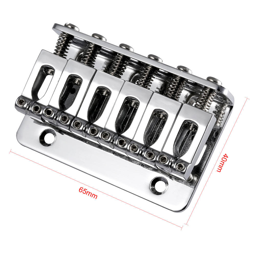 6-струнная хромированная серебряная фиксированная гитарная бридж с жестким хвостом, аксессуары для хвостовика для гитары