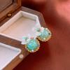 Средневековая серебряная игла с бриллиантами, серьги-капли масла, серьги с жемчугом в виде цветка, темпераментные, серьги-пусеты в придворном стиле, серьги класса люкс и высокого класса.