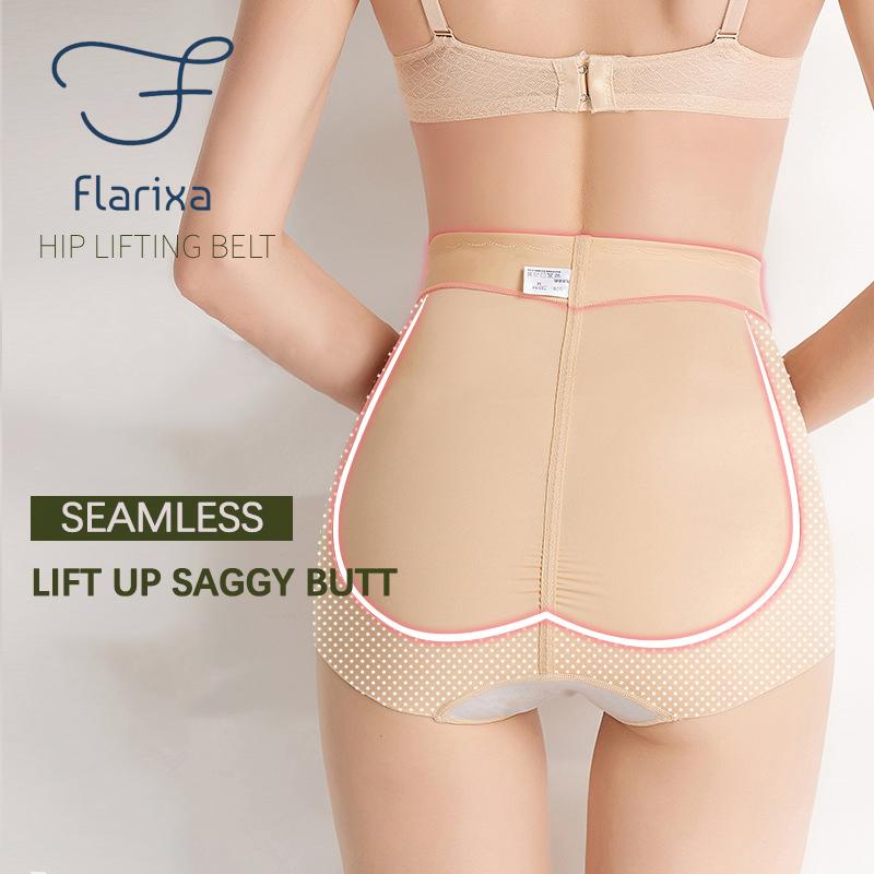 Flarixa Women's Tummy Control Pants High Waisted Bodyshaper Seamless Hip Lifer Anti-SeeThrough Girl's Lingerie Female Underwear