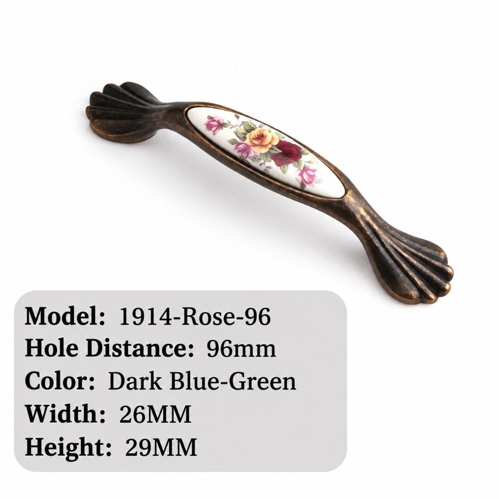 Floral Pattern Antique Bronze Drawer Handle Zinc Alloy Vintage Furniture Knob Cabinet Furniture