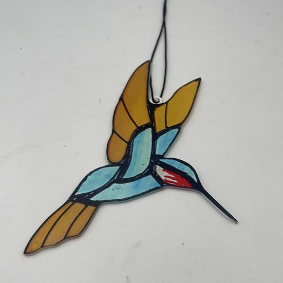 Акриловый колибри ловец солнца подвесное украшение для дома офис для внутреннего и наружного сада настенное искусство