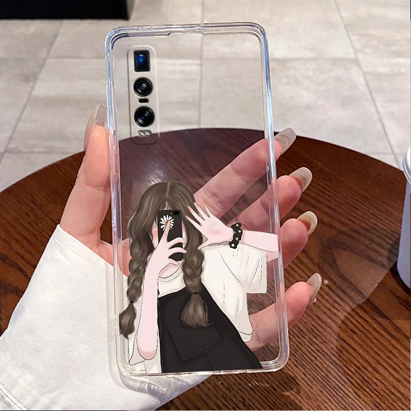 Для OPPO Find X2 X2pro CPH2023 CPH2025 Роскошный Милый Заяц с Сердечками Смешной Мягкий Силиконовый Чехол OPPO Find X2 Pro Прозрачная Задняя Крышка