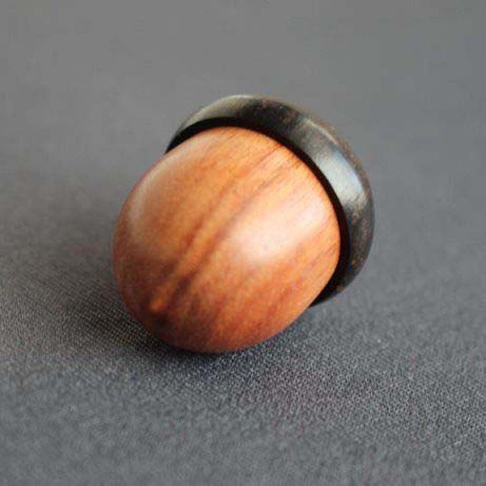 Sandalwood Acorn Shape Wooden Pill Box Granule Storage Box Capsules Organizer Travel Pill Case