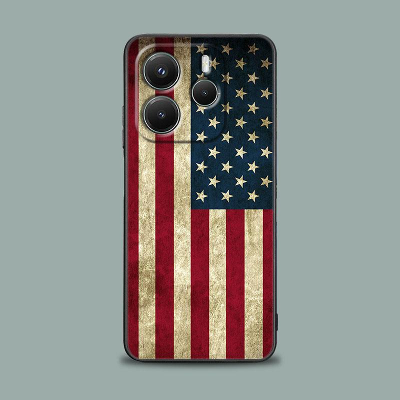 Американский флаг США Пятиконечная звезда Чехол для телефона для Xiaomi Redmi 14C 12C 10C 13C 4G Redmi Note 14 13 12 11 10 Pro Plus 12S Чехол