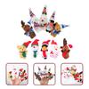 5PCS Christmas Finger Puppets Toys for Kids Elk Santa Claus Snowman Penguin Character Party Favors Finger Hands Party Toys