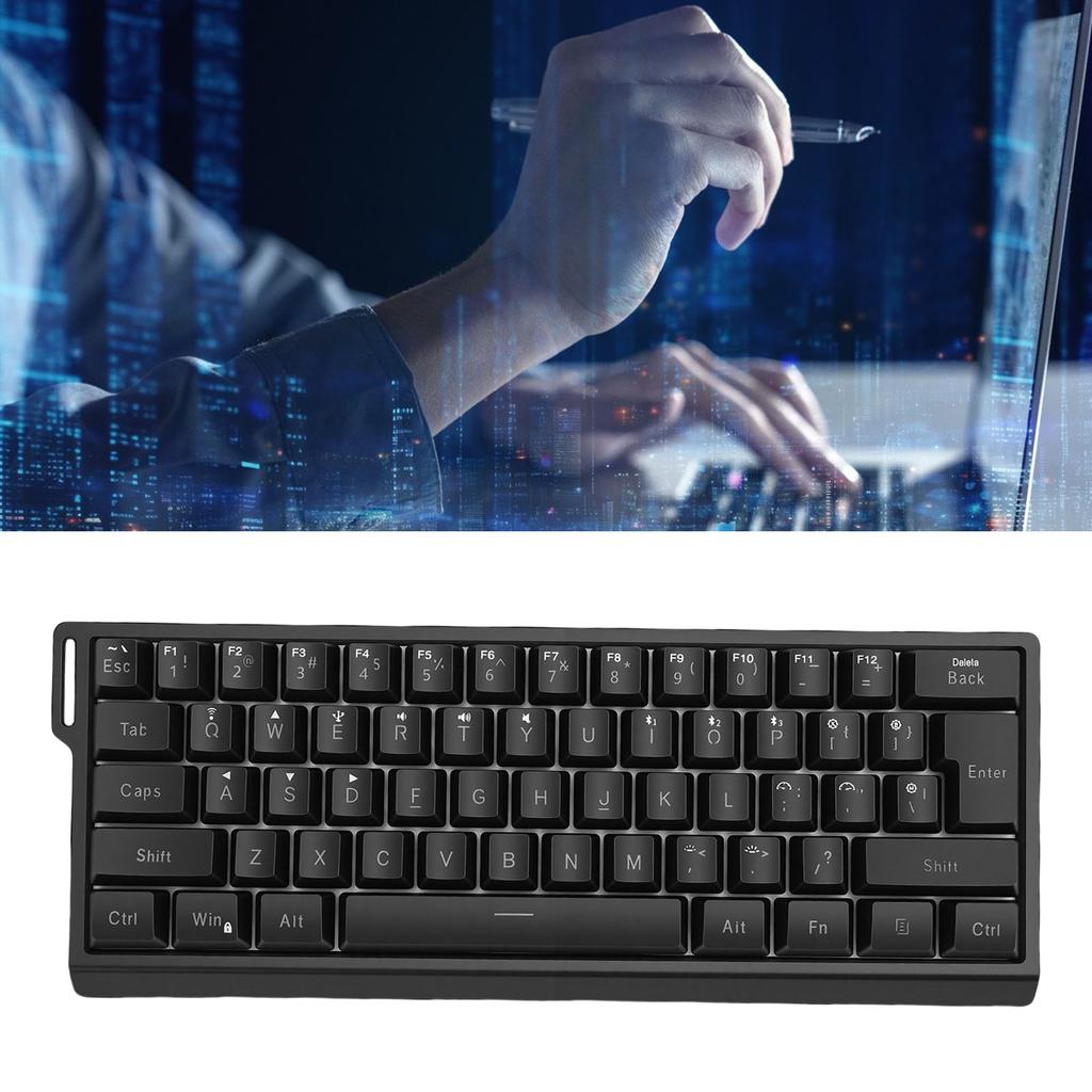 Беспроводная механическая клавиатура 61 клавиша 2,4G Проводная RGB-подсветка Механическая игровая клавиатура с подвесным шнуром