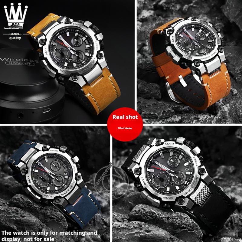 Mtg B3000 Новый стиль Металлический Адаптер Для Casio Mtg-b3000b/bd Мужские Часы Ремешок Быстросъемный Ретро Настоящая Кожаная Часовая Лента Браслет