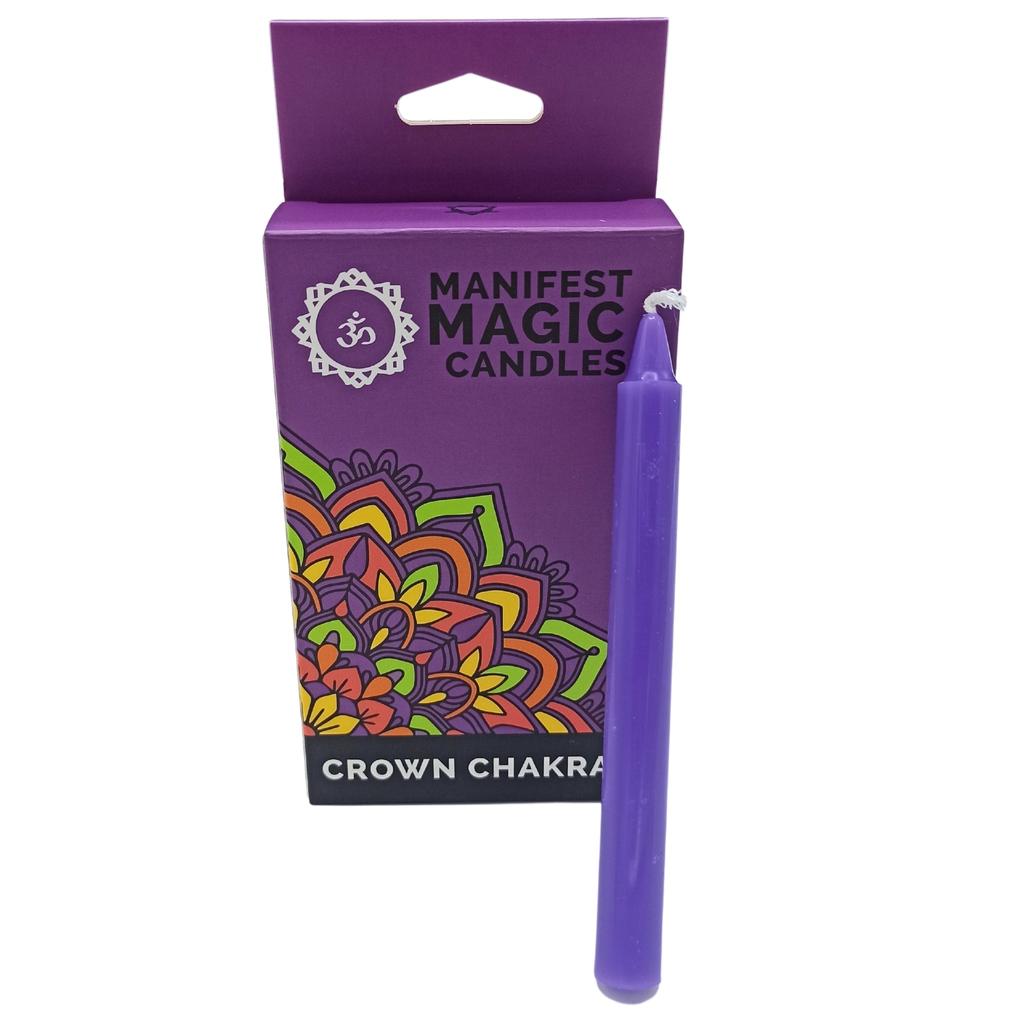 Crown Chakra Candles Violet Sahasrara Pack of 12