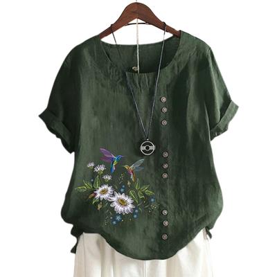 Шикарная и удобная женская футболка с круглым вырезом в 11 вариантах ярких принтов