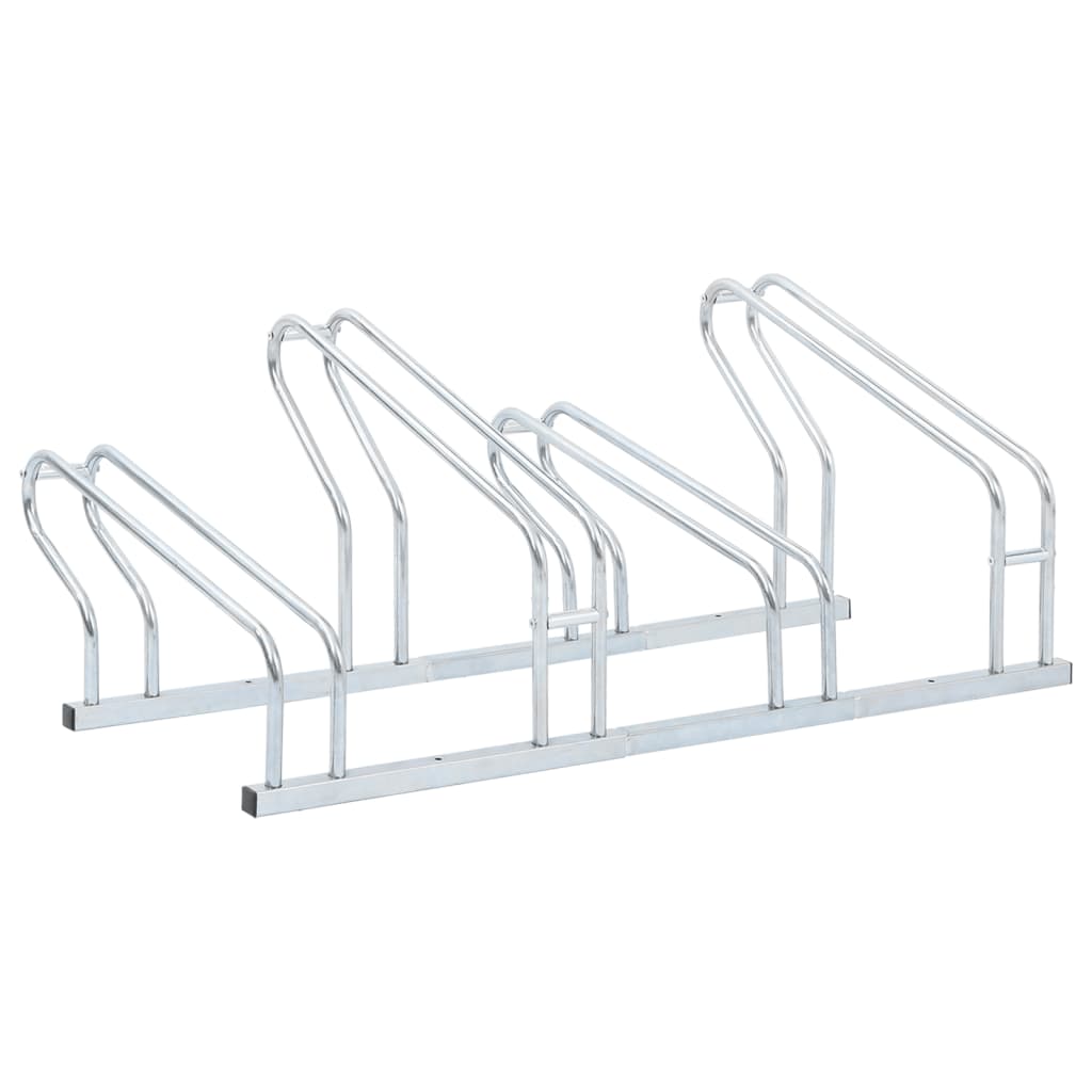 4 Bike Freestanding Bike Stand Galvanized Steel