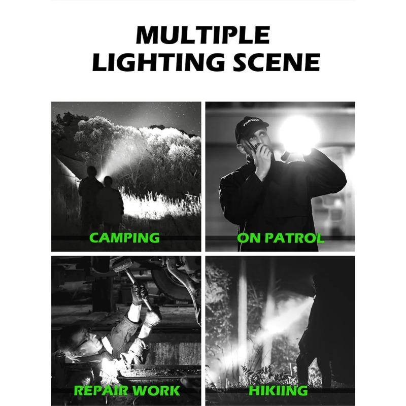 Профессиональный лазерный фонарь Алюминиевый сплав Перезаряжаемый прожектор Аккумулятор 1200 мАч Сверхяркий луч Дайвинг Охота Патруль