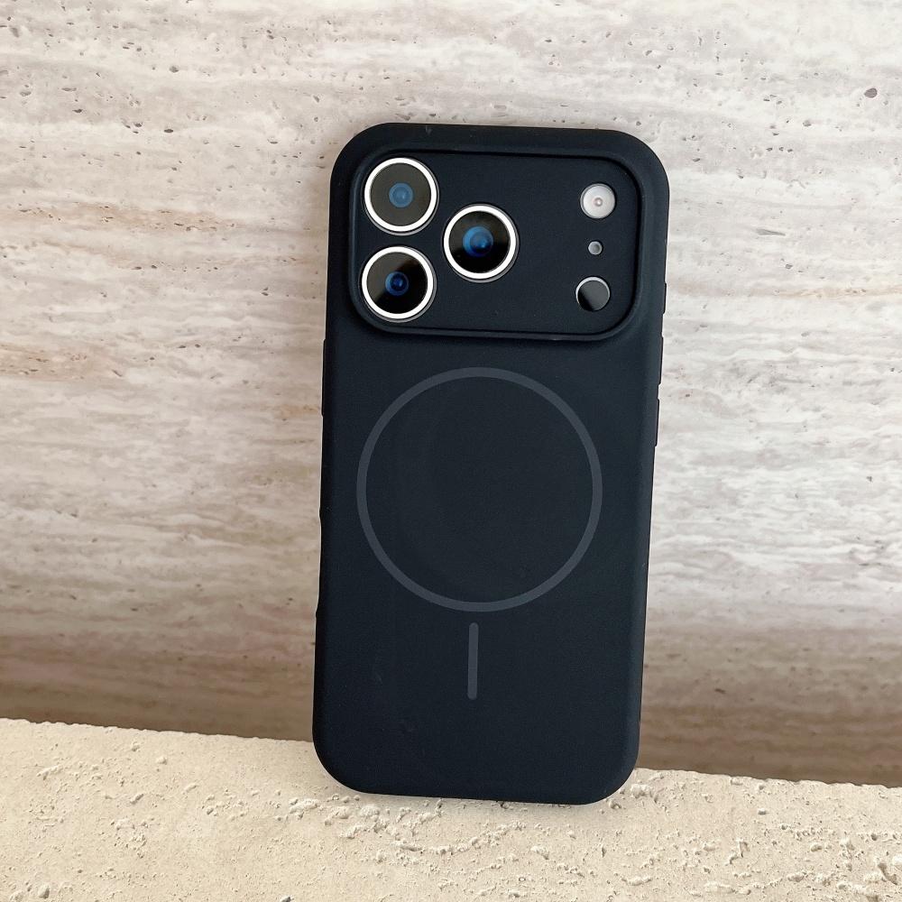 Гладкий силиконовый чехол для iPhone 17 Air 16 15 14 13 12 Pro Max Мягкий Магнитный Беспроводная зарядка Официальный для Magsafe Funda