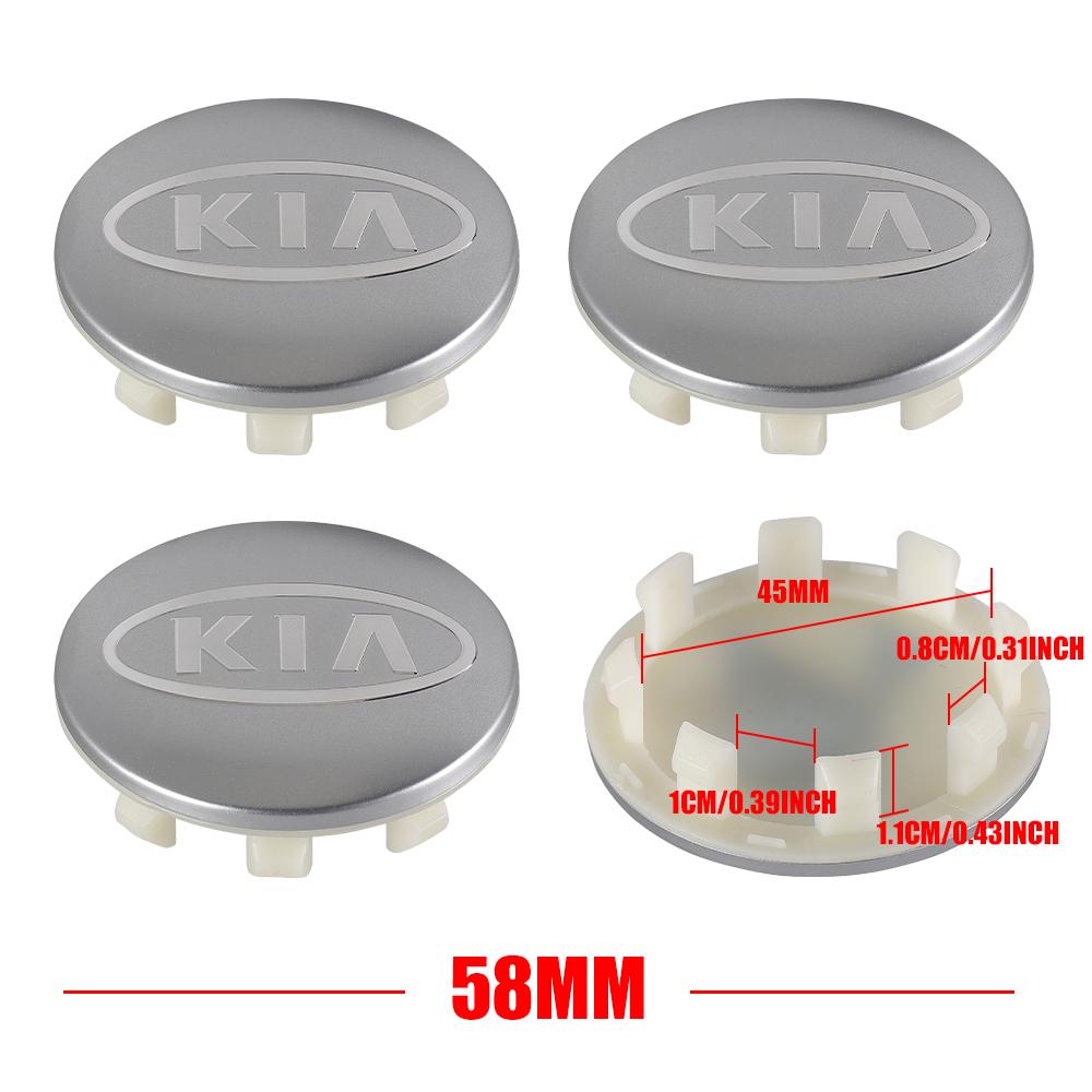 4Pcs/set 58mm Car Wheel Center Hub Cap Cover For Kia Sportage 3 Rio K2 K5 K3 Carnival Picanto Ceed Soul EV6 Styling Accessories
