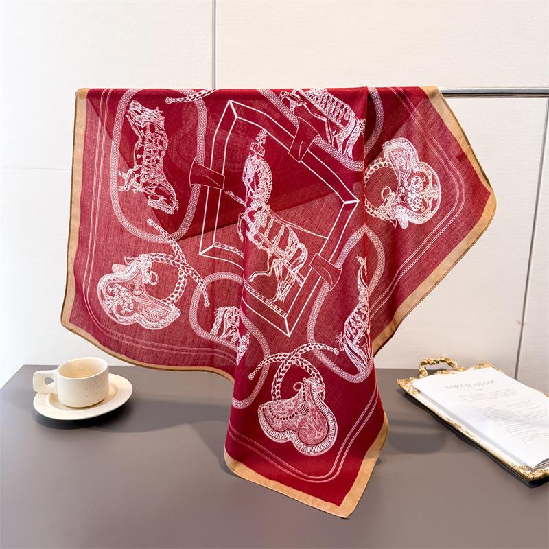 Горошек Стиль Елочка Узор Хлопок И Лен Маленький Квадратный Шарф Шелковый Шарф Имитация Бархата Головной Платок Шаль Шарф для Защиты от Солнца Женский Шарф