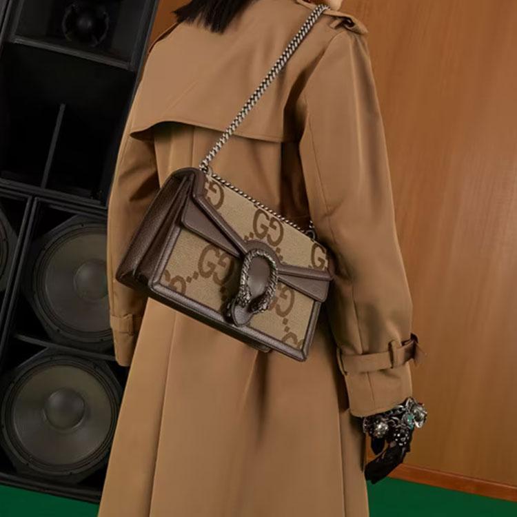 Gucci Dionysus Small Shoulder Bag Camel/Ebony Women Shoulder_bags Tan 400249-UKMBN-2572