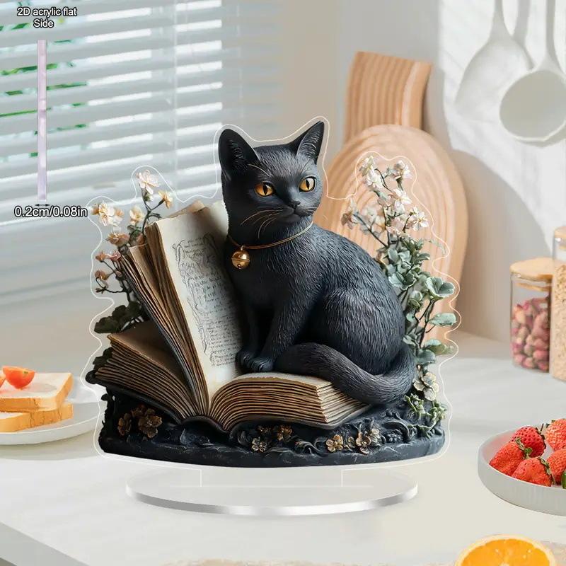 Декор Кристальный Котенок - 2D Плоский Акриловый Настольный Орнамент, Настенное Декоративное Искусство, Декор Четырех Сезонов, Оригинальный Домашний Декор, Идеально Прочный