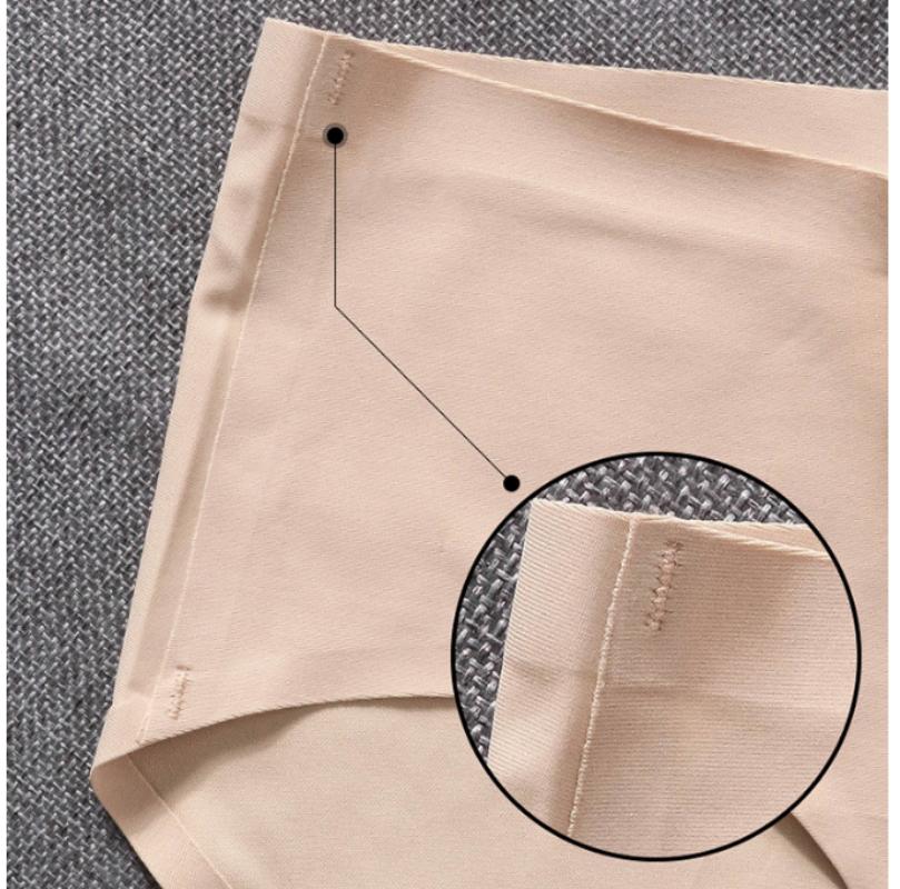 Panties Silk Women's Fashion Seamless Elastic Underwear Breathable Quick-Dry Ice Silk Panties Briefs Solid Invisible Briefs Female Lingerie