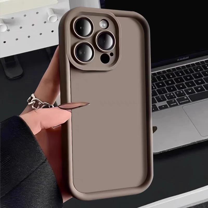 Ударопрочный Мягкий Силиконовый Чехол для Телефона Для Для Iphone 16 promax 17 15 14 Pro Max 13 12 11 XS XR 7 8 Plus Конфетный Цвет Матовый Funda