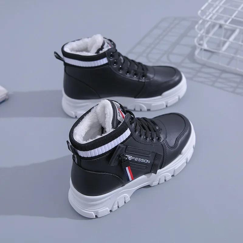 Обувь для женщин в стиле панк, белые женские зимние ботинки на платформе, армейские, высокие, байкерские, элегантные, со средним каблуком, массивные, новые, рок-модные