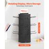 SucceBuy Rotating Pegboard Display Stand 4-Sided Spinning Peg Board Display Rack with 24 Hooks for Retail Store Jewelry Shop 7