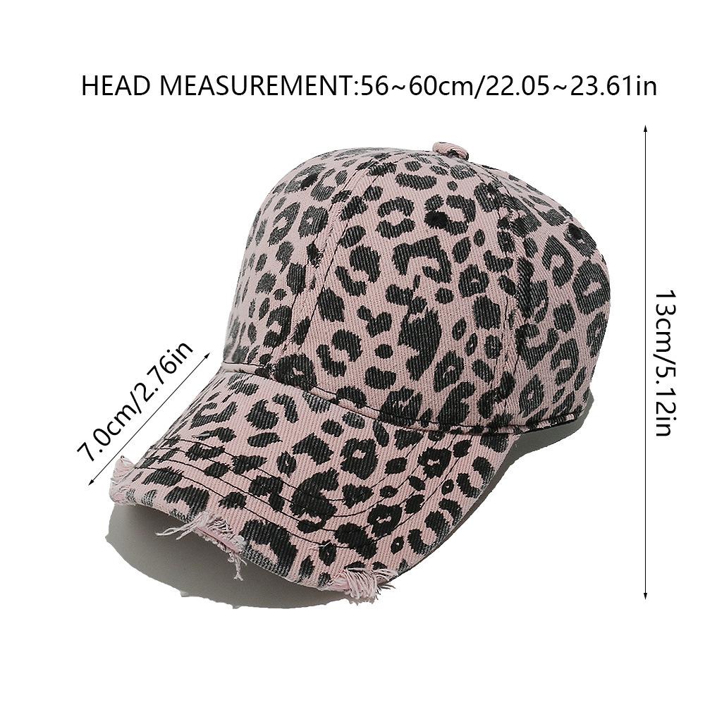Женская бейсболка с леопардовым принтом - Европейская и американская уличная мода Хип-хоп Утиный козырек