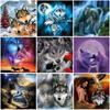 DIY Wolf 5D Diamond Painting Full Round Drill Resin Animal Diamont Embroidery Cross Stitch Home Decor Drop&ship Wall Art