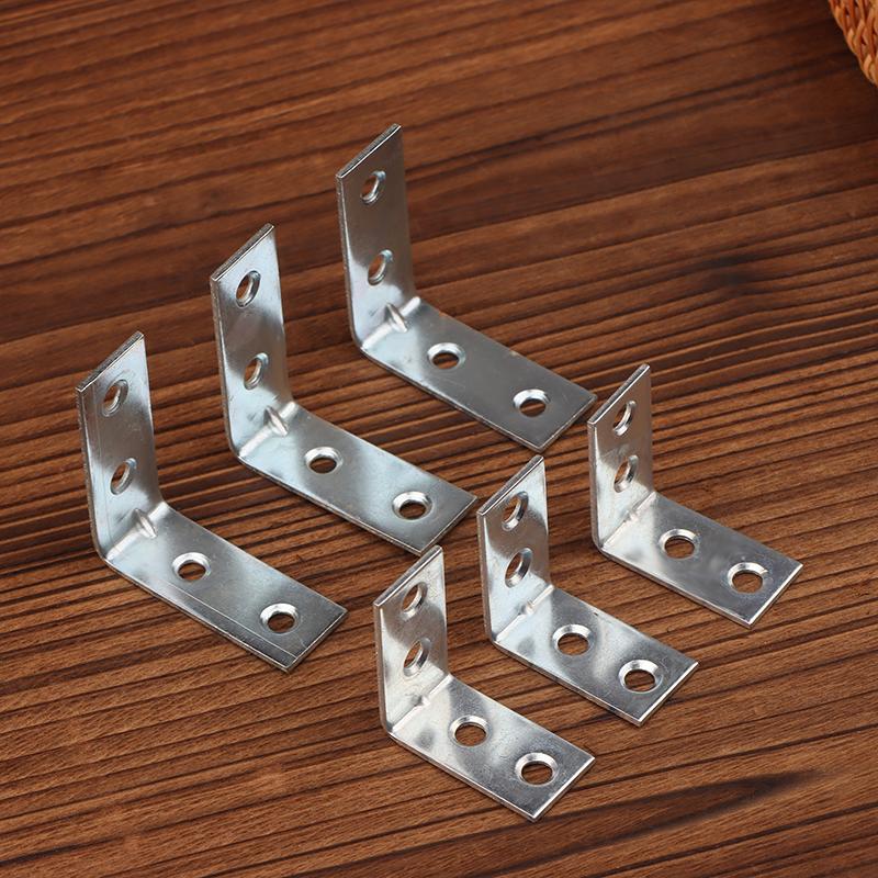 20 шт. L-образных угловых кронштейнов Металлические угловые скобы Кронштейн для полки ящика Настенный кронштейн Фиксация Прямоугольные угловые скобы Мебельная фурнитура
