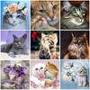 5D Diamond Painting Cat Diamond Embroidery Mosaic Full Round Drill Cross Stitch Rhinestones Craft Kit DIY Handmade