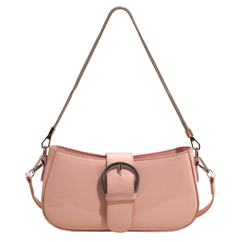 2025 Spring New French Temperament High-end Patent Leather Underarm Women's Bag Niche Design Fashion Shoulder Messenger Bag