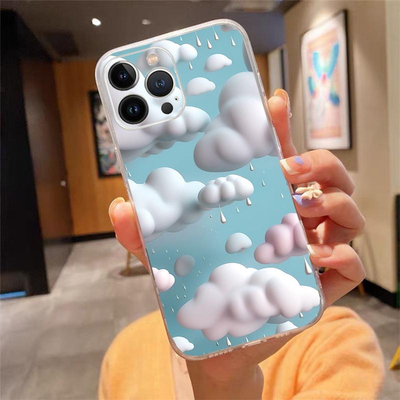 Balloon Cloud Rainbow Star Flower Phone Case For Iphone 15 14 Pro Max 13 12 11 Pro Max XSMax XR 12 13 Mini 14 Plus