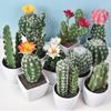 1PC Cute Plastic Cactus Artificial Flower Fake Plants Home Decor Without Pot Potted Plant Realistic