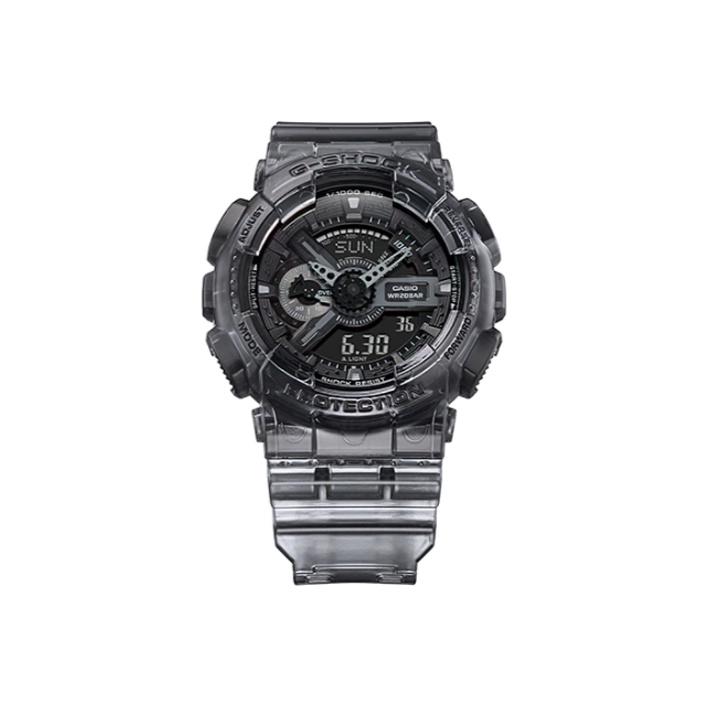 Casio Мужские часы Серия 55 мм Черные с двойным жидкокристаллическим/аналоговым дисплеем GA-110SKE-8ADR GA-110SKE-8ADR