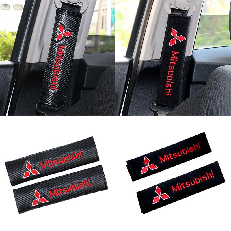 2 шт. Чехол-защита из углеродного волокна и хлопка Для Mitsubishi Asx Lancer Outlander Pajero Ralliart Аксессуары Стайлинг автомобиля