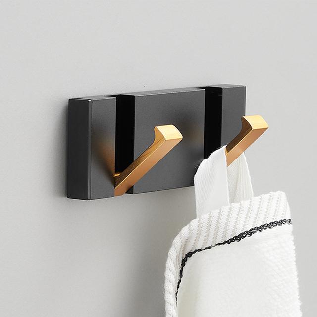 Folding Towel Holder Punch-free Wall Hooks Coat Clothes Rack  Towel Hanger Bathroom Shelf Kitchen Tools for Home Accessories