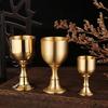 1Pcs Metal Wine Goblet Copper Liquor Cup New Brass Chalice Cup for Party Home Accessories