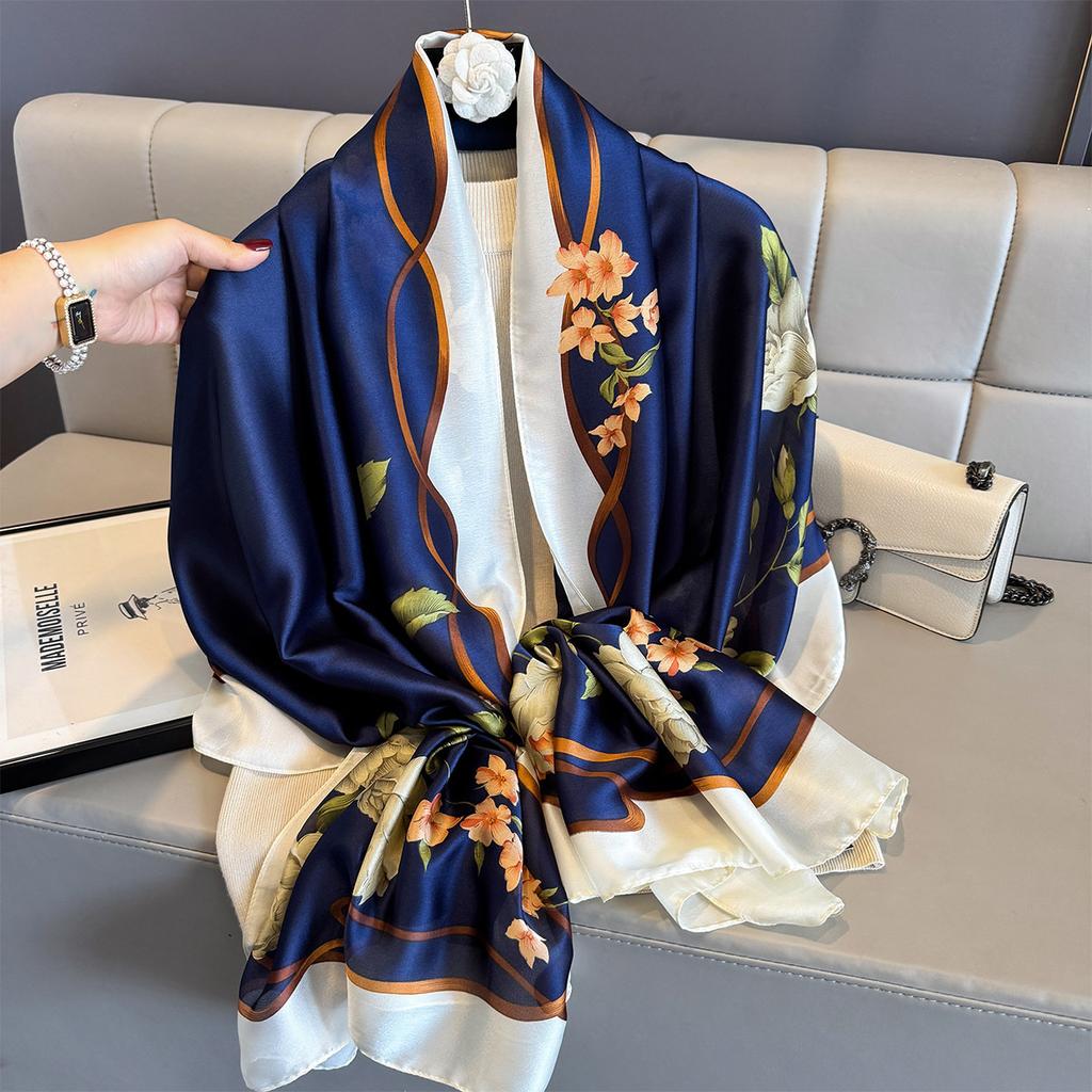 Женские 180*90 см модные красивые мягкие шелковые шарфы женские женские шаль хиджаб накидка платок бандана кашне пляжное парео