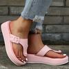 Summer Women Flip Flops Shoes Fashion Wedge Platform Slippers Retro Rome Outdoor Beach Peep Toe Slides Chanclas Mujer Playa