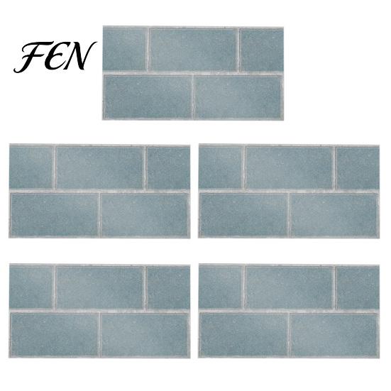Waterproof Wall Decals for Kitchen 5Pcs Vintage Brick Tile Stickers, Oil?Proof Wallpaper, Peel Oil Proof Stickers Bathroom & Stick Backsplash Living