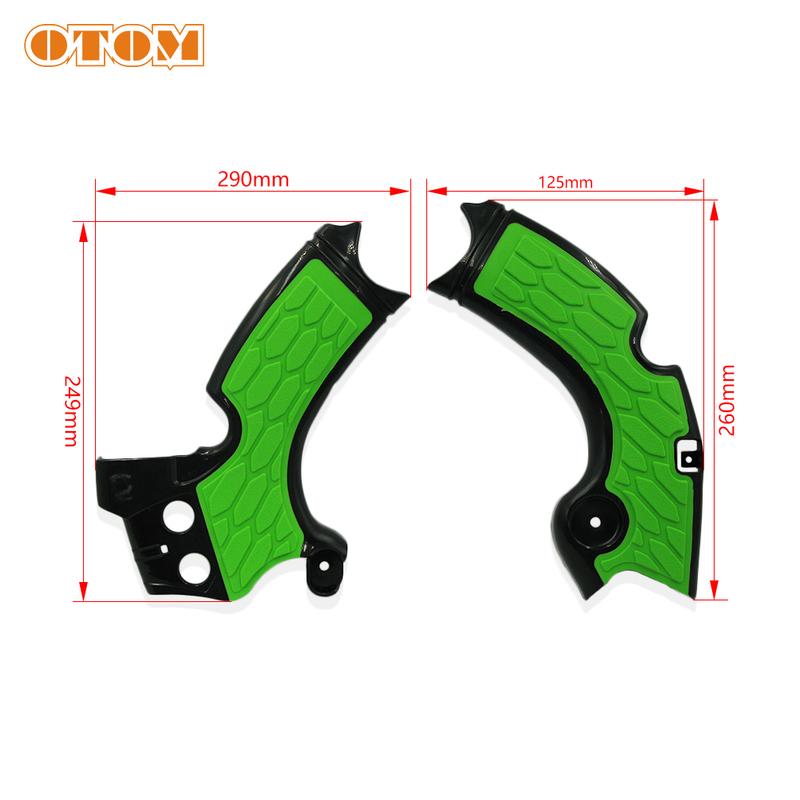 OTOM Motocross X-Grip Frame Guard Protection Cover Motorcycle Accessories Plastic Kit For KAWASAKI KX250F 15-18 Dirt Bike Enduro