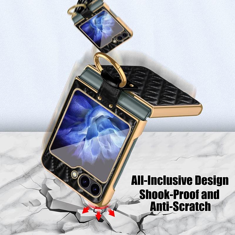 Роскошный многоцветный чехол для телефона Samsung Galaxy Z Flip 7 fe 6 5 4 3 Женский Защитный Ароматный Чехол-Кольцо